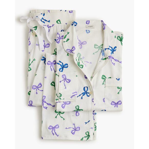 J.Crew Factory Store Other - Copied - NWT J Crew Factory Long-Sleeve Knit Bow PJ Pajama Set Petite S